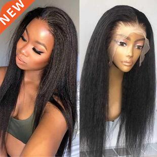 Kinky Straight Wig 1x1 Lace Front Human Hair Wigs BEAUDIVA