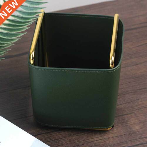 Nordic Leather Pen Holder Home Office Portable For Students