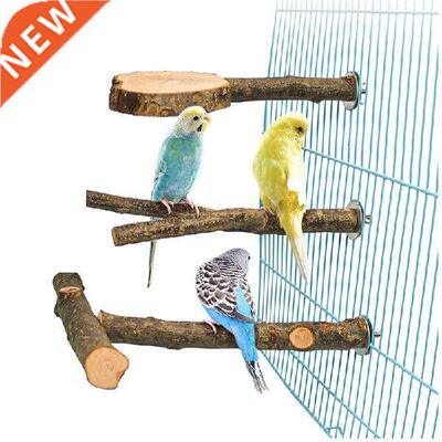 Pet Bird Natural Wooden Stand Toys Parrot Perch Bird