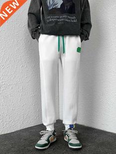 2022 Spring New Fashion Loose Sweatpants Men Setwear White J