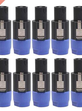 10Pcs/Lot 4-Pole 4Pin NL4FC Connector Ohm Plug Speaker Audio