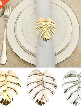 12pcs/set Leaves Napkin Rings Holders Decorative Napkin Buc