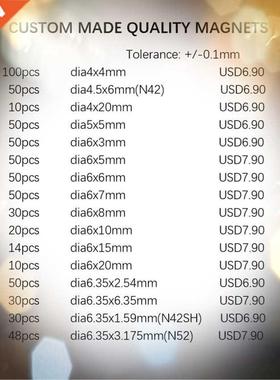 Small Neodymium Iron Boron Magnets quality round super stron