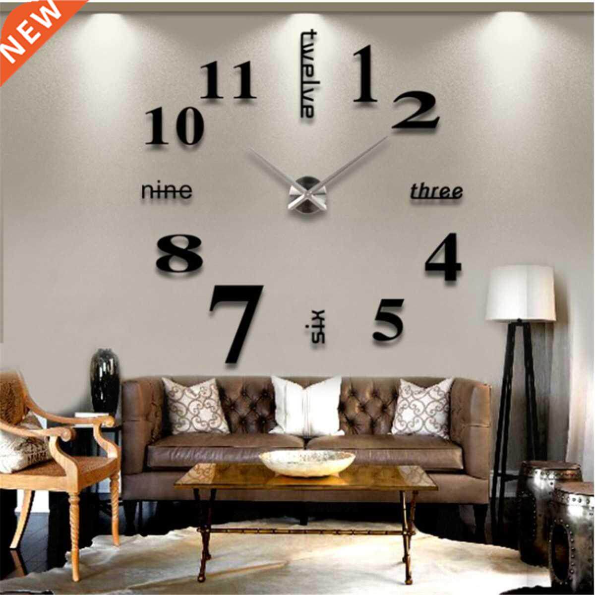3D Wall Clock Mirror Wall Stickers  Watches Large Acrylic图片