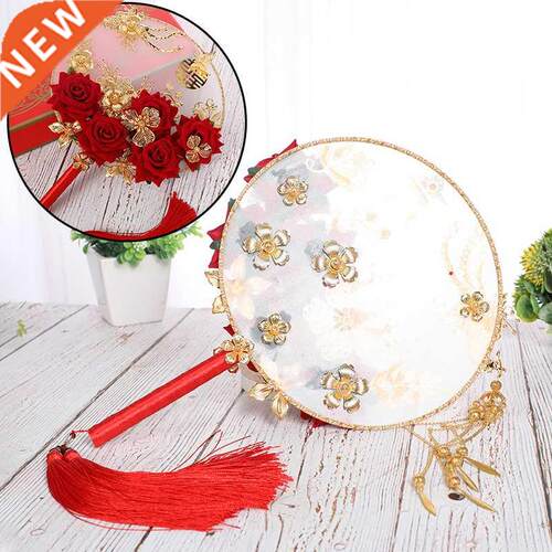 New Bride Wedding Handheld Bouquet Round Fan Ancient Style E