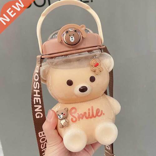 1000/1400ML Kawaii Water Bottle Travel Bear Kettle Sport Dri