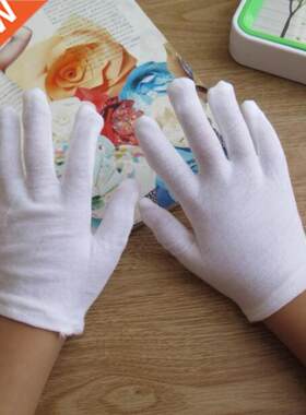 2 pairs children's white cotton gloves boy and girl white da