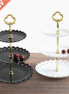 Cake Tray Holiday Party Cake Stand Three-layer Fruit Plate D