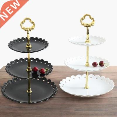 Cake Tray Holiday Party Cake Stand Three-layer Fruit Plate D