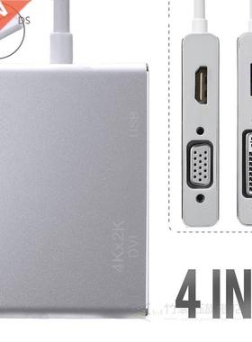 New Aival USB .1 Tye-C Male to HDMI-comatible+VGA+DVI+U