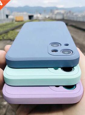 Square Liquid Silicone Phone Case For Xiaomi Redmi Note 5 5A