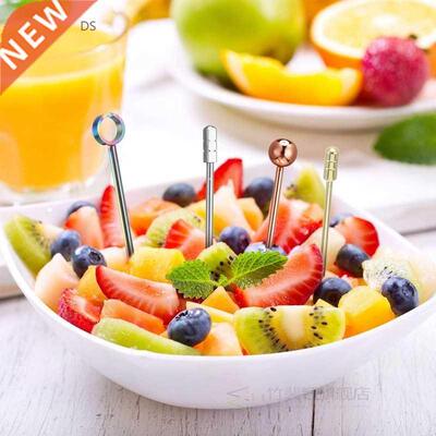 16Pcs Stainless Steel Cocktail Picks Fruits Toothpicks Appet