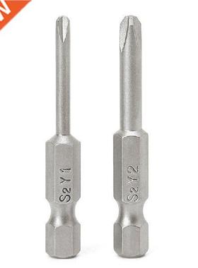 2 Pcs 50mm Magnetic 1/4'' Hex Shank Tri-wing Y Tip Head Scre