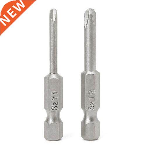 2 Pcs 50mm Magnetic 1/4'' Hex Shank Tri-wing Y Tip Head Scre