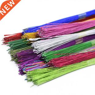25Pcs 80cm Stocking Flower Wire 0.45mm Diameter Iron Wire Fo