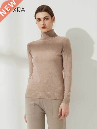 Wixra Women Turtleneck Sweater Autumn Winter Spring Long Sle
