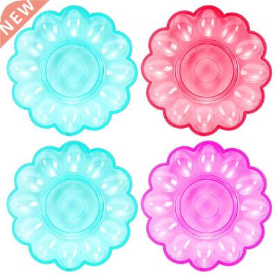 4pcs Premium 12 Grids Egg Holder Trays Creative Plastic Egg