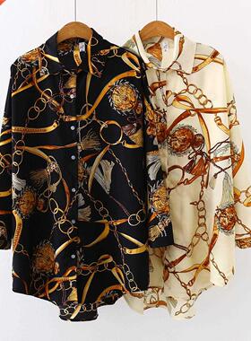 Faion chained casual oversize Women Blouses 2022 Spring ch