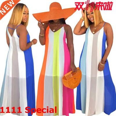 new summer 2019 beach print halter dress妇女沙滩印花连衣裙