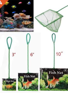otable Fish Net Long Handle Squae Aquaium Accessoies Fi