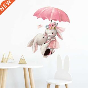 Cute Rabbit Series Wall Sticker For Kids Baby Room Home Deco