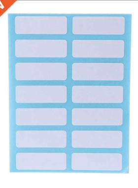 12 Sheet Self Adhesive Sticky White Label Blank Stickers Not