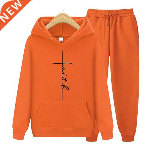 Autumn Winter Tracksuit Women Hoodies Pants Sets Men Sweat