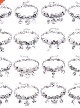 New jewelry Natural stone Beaded bracelet white crystal bead