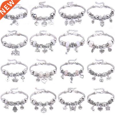 New jewelry Natural stone Beaded bracelet white crystal bead