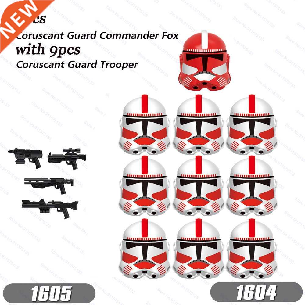 10pcs/lot clone coruscant guard troopers with commander fox