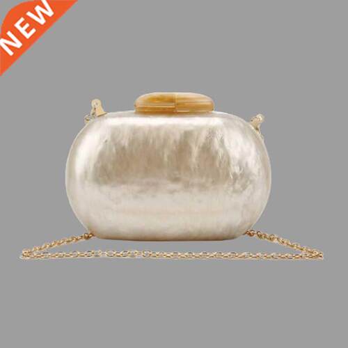 nude or champagne color acrylic clasp Box Clutch Crossbody B