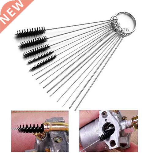 Car Carburetor Carbon Dirt Jet Remove Set 10 Cleaning Needle