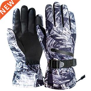 Winter Snowboard Ski Gloves PU Leather Non-slip Touch Screen
