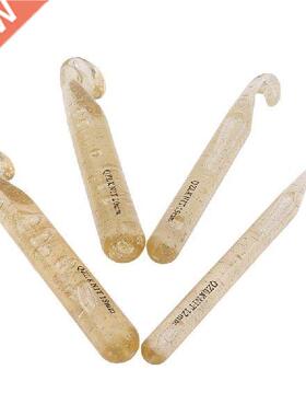 4Pc Large Size Crochet Hook Plastic Transparent 15cm Long