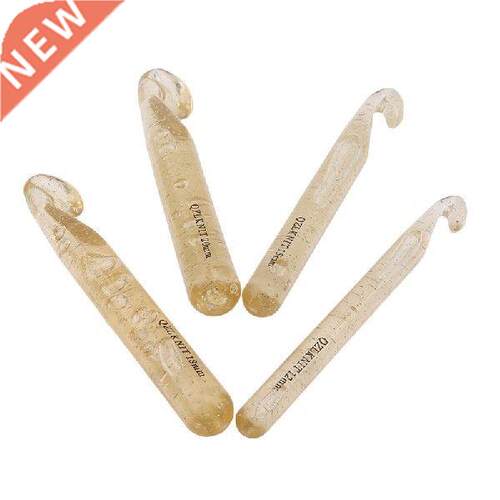 4Pc Large Size Crochet Hook Plastic Transparent 15cm Long