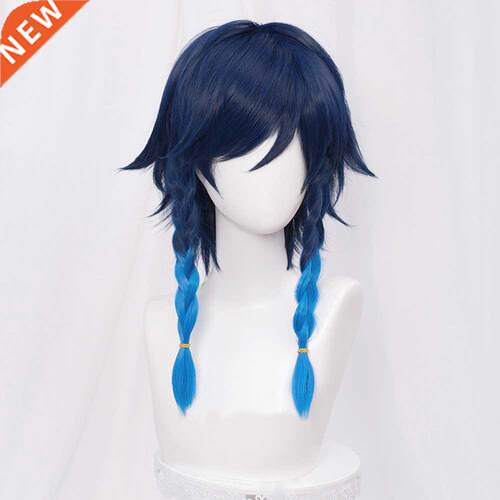 Genshin Impact Venti Wig Gradient Short Braided Heat Resista