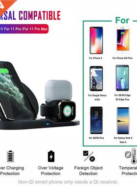 Mini Fast Wireless Charger Stand For IPhone Apple Watch 3 I