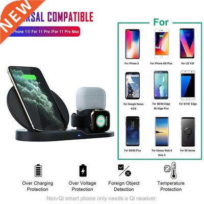 Mini Fast Wireless Charger Stand For IPhone Apple Watch 3 I