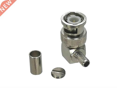 10Pcs Connector BNC Male plug Right angle Crimp For RG58 RG1