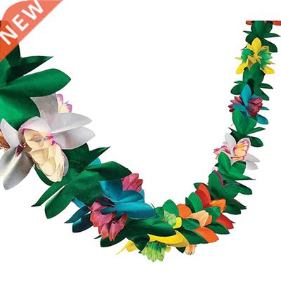 Paper Garland Decorations, 1PCS Hibiscus Garland Tissue Flow