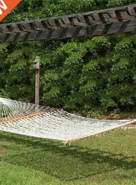 Portable White Hammock Travel Mesh Net Hanging Bed Outdoor