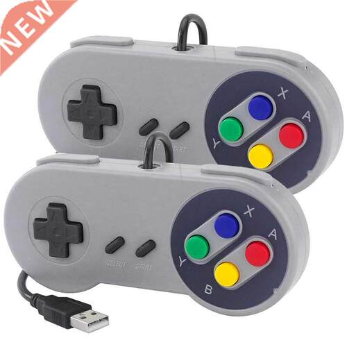 2PCS USB Gamepad Gaming Joystick SNES Game Controller Retro