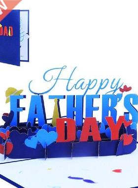 K1MF Selamat Hari Ayah 3D Kartu Pop Up Kartu Ucapan Berkat