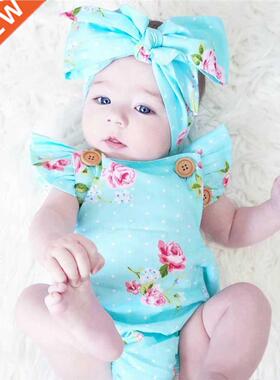 2pcs/Set Newborn Baby Clothes Sleeveless Girl Boy Clothes Ca