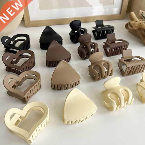 Sweet Solid Color Hair Clip for Women Girls Hair Claw Chic B