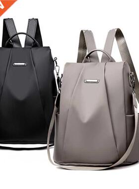 2021 Casual Oxford Backpack Women Black Waterproof Nylon Sch