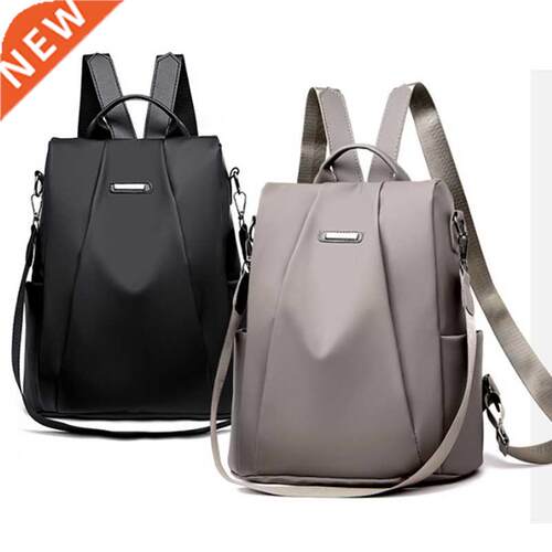 2021 Casual Oxford Backpack Women Black Waterproof Nylon Sch