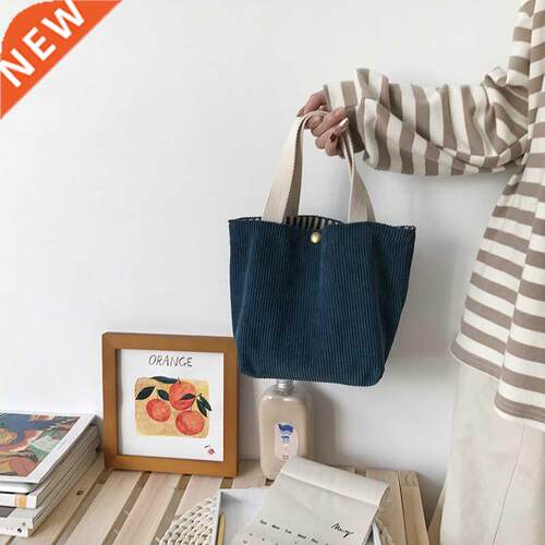 ags for Women 2022 Corduroy Handags Reusale Lunch ags