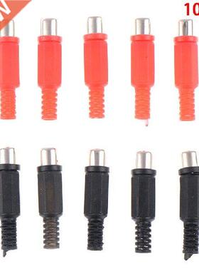 10 Pcs/ RCA Audio Connectors Female Welding Jack Cold
