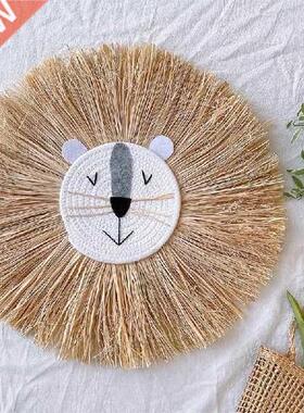 Home decoration Tapestry Handwoven Cartoon Lion Hanging
